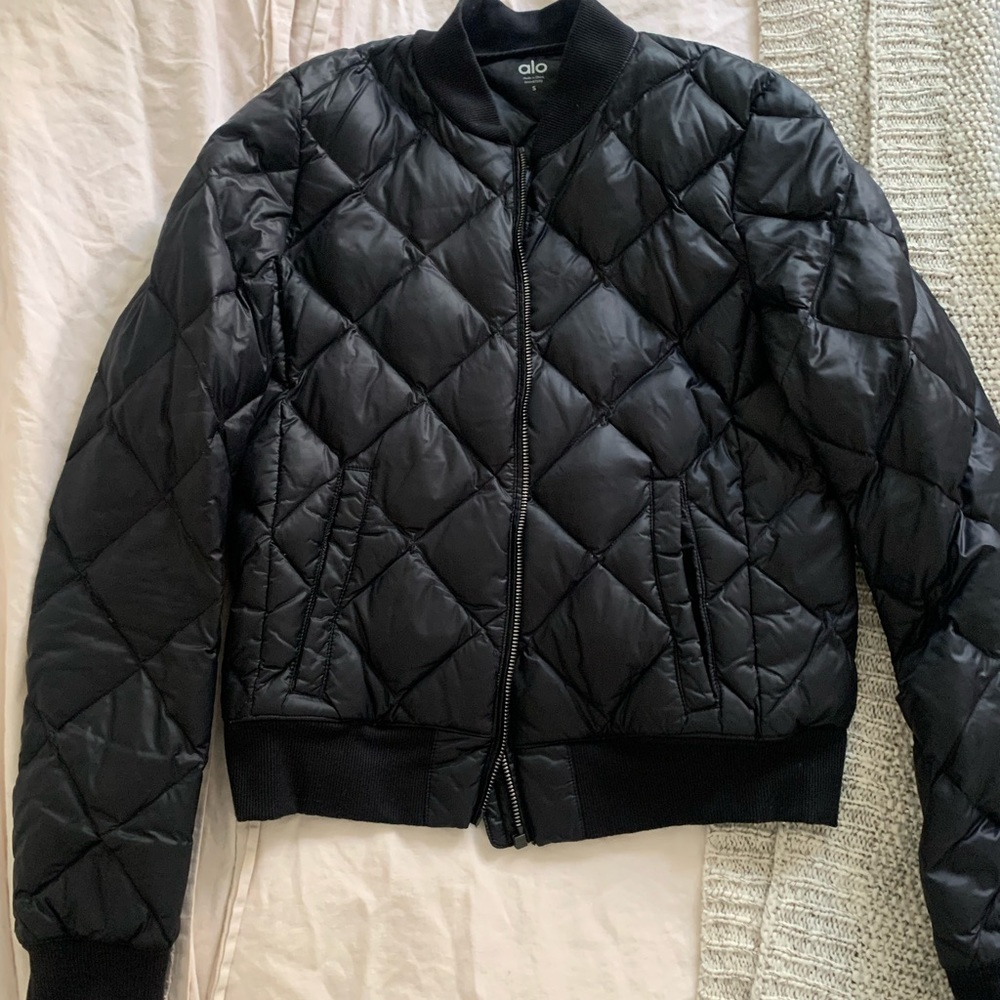 Alo puffy bomber jacket